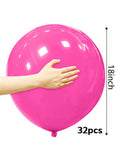 32-Piece 18-Inch Hot Pink Latex Balloons for Birthday, Wedding, or Party Decor