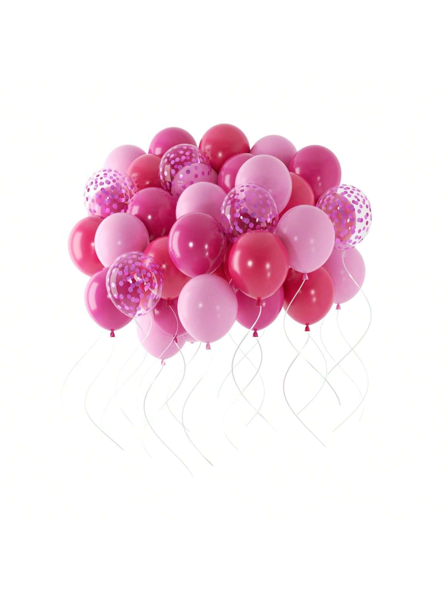 66-Piece Pastel Pink & Confetti Balloon Set for Birthdays, Showers & Parties