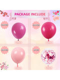 66-Piece Pastel Pink & Confetti Balloon Set for Birthdays, Showers & Parties