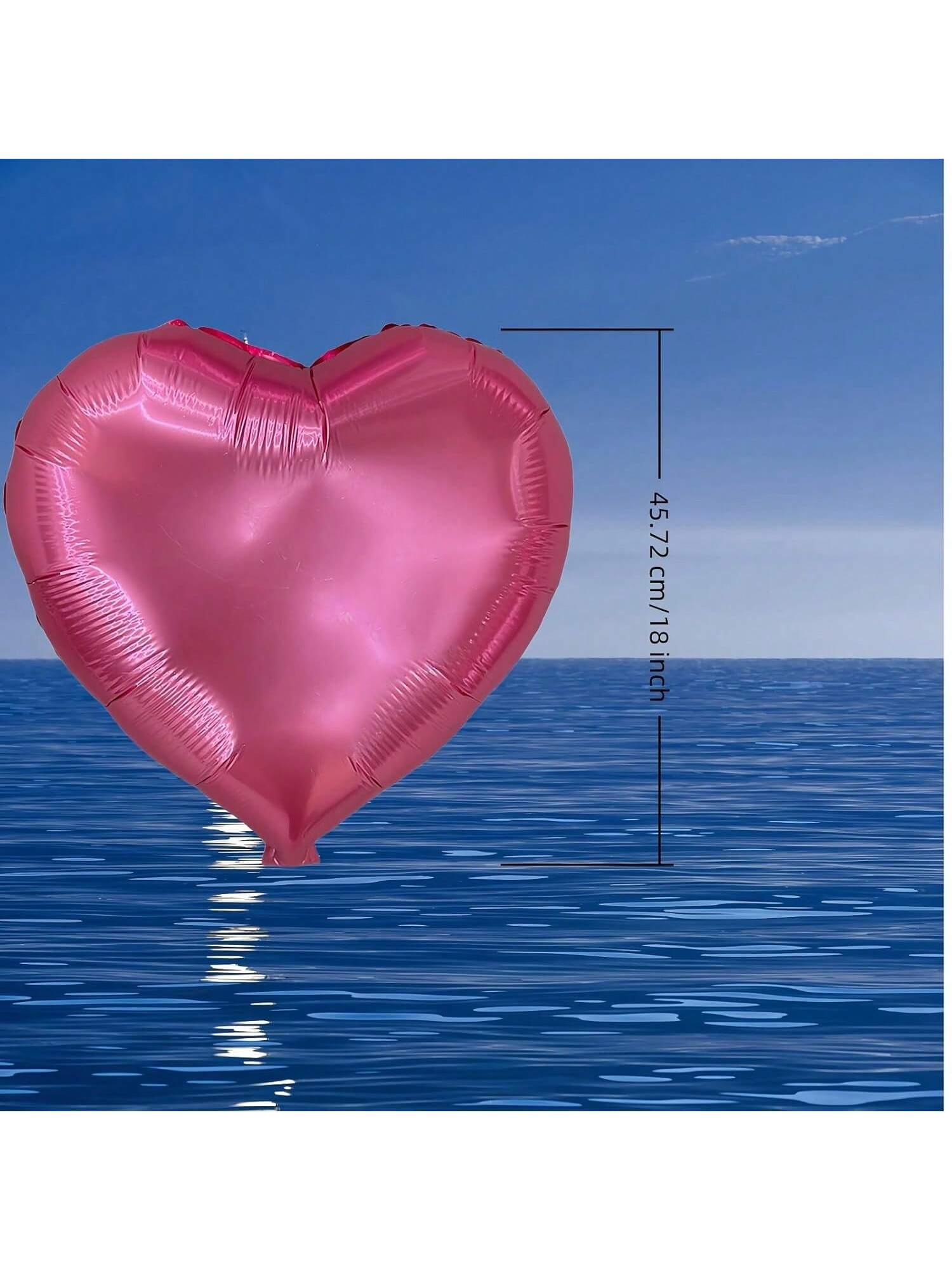 12-Pack 18" Pink Heart Foil Balloons for Weddings, Birthdays & Romantic Events
