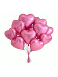 12-Pack 18" Pink Heart Foil Balloons for Weddings, Birthdays & Romantic Events
