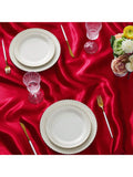 2-Pack 54x54-Inch Red Satin Tablecloths for Wedding, Party, or Dining Decor