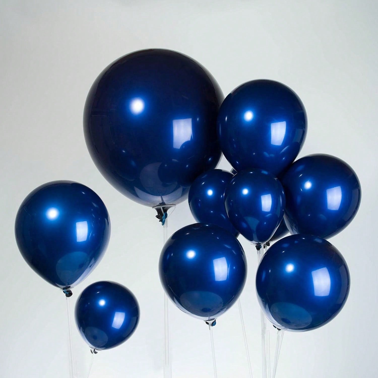 Chrome Blue Balloon Garland Kit 52PCS Mixed Sizes for Parties & Weddings