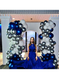 Chrome Blue Balloon Garland Kit 52PCS Mixed Sizes for Parties & Weddings