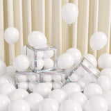 120pc 5in White Latex Balloons with Ribbon for Parties and Weddings