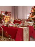 2-Pack Red 60x102 Inch Rectangle Polyester Tablecloths Stain Resistant Washable