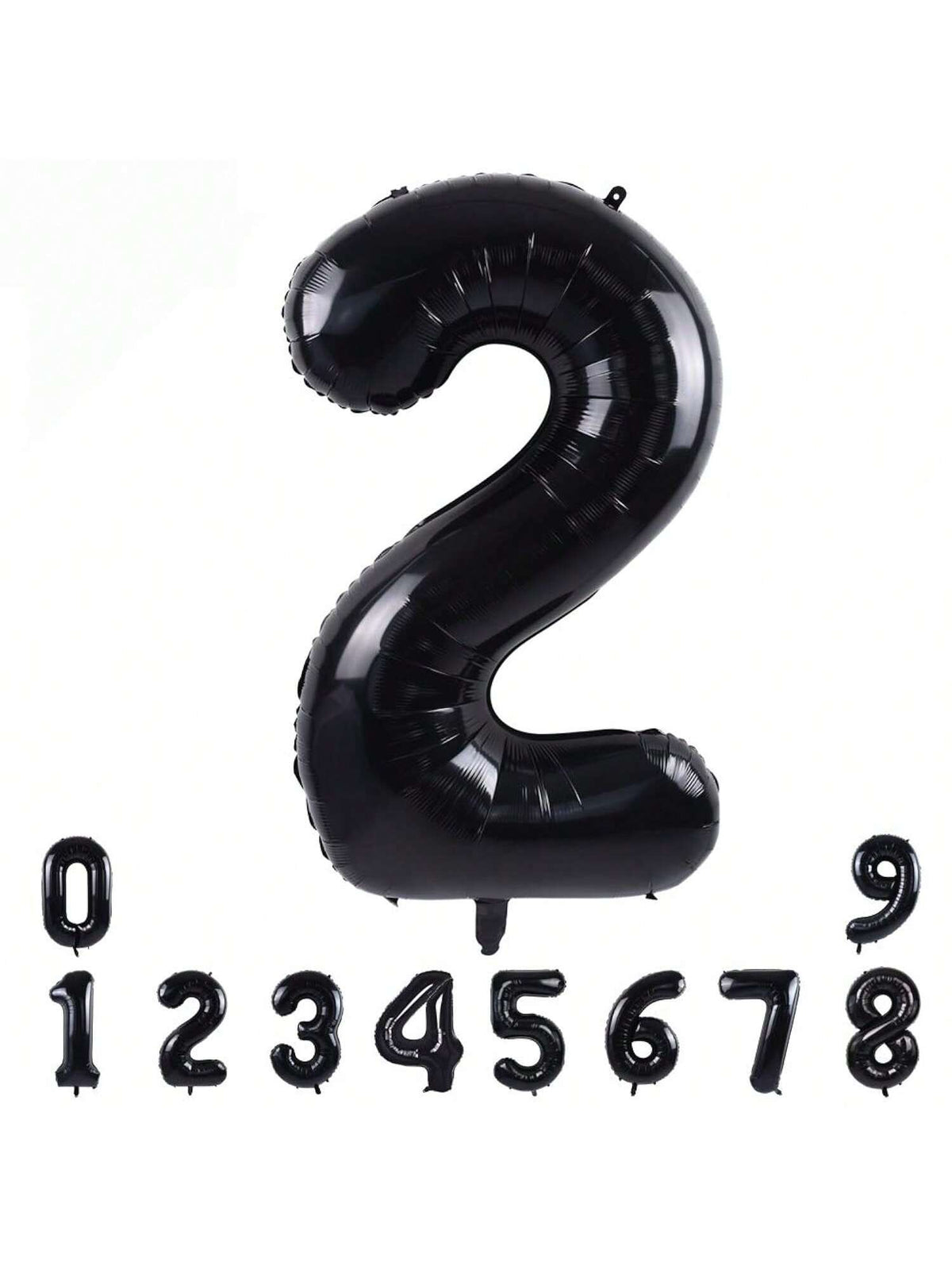 40in Black Foil Number Balloons 0-9 for Birthday Party Decorations