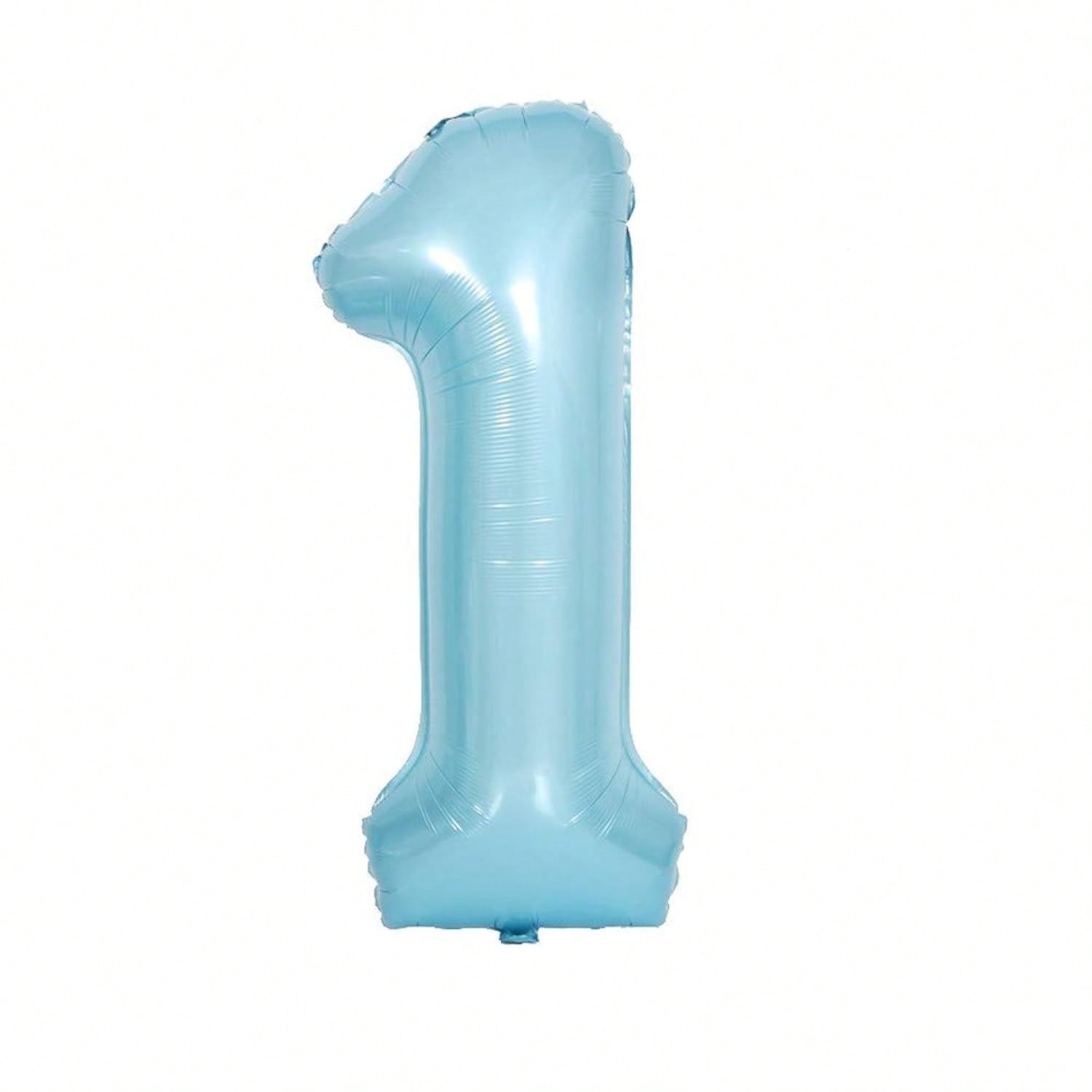 40in Number 1 Blue Foil Balloon for 1st Birthday Wedding Party