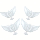 4 White Peace Bird Balloons for Wedding Funeral Birthday and Memorial Decor