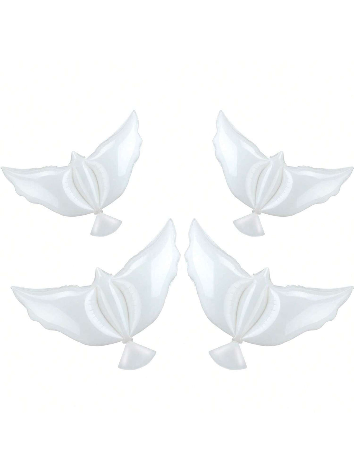4 White Peace Bird Balloons for Wedding Funeral Birthday and Memorial Decor