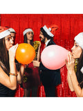 Red Metallic Fringe Curtain Set for Birthdays, Bachelorettes & Holiday Parties