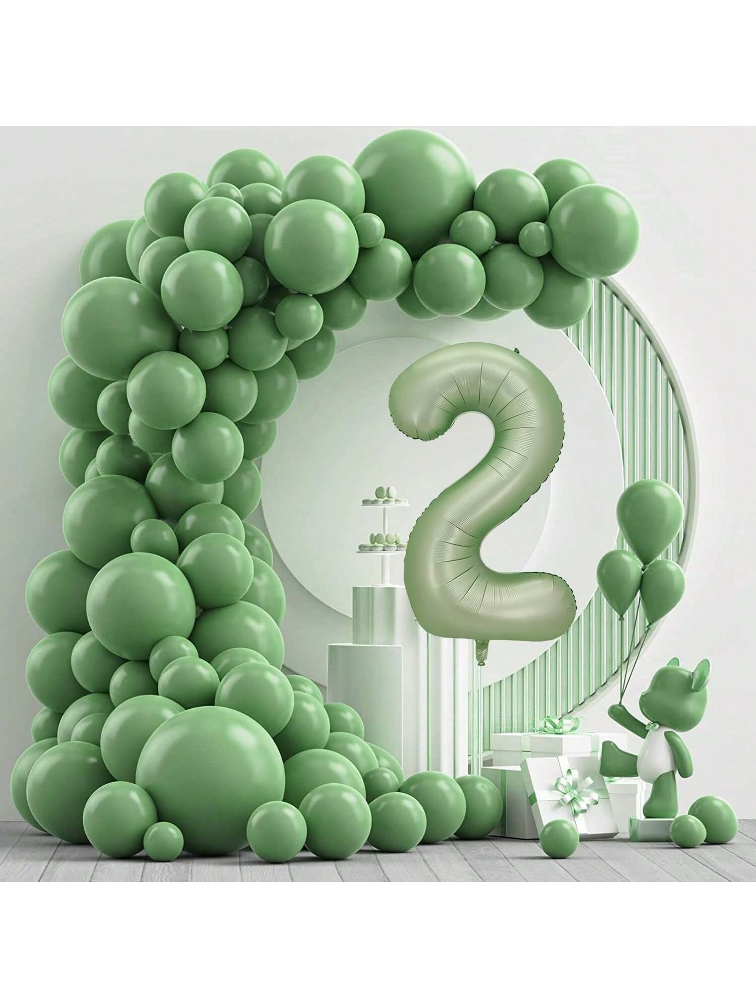 40 Inch Number 2 Balloon for 2nd Birthday Party Decorations