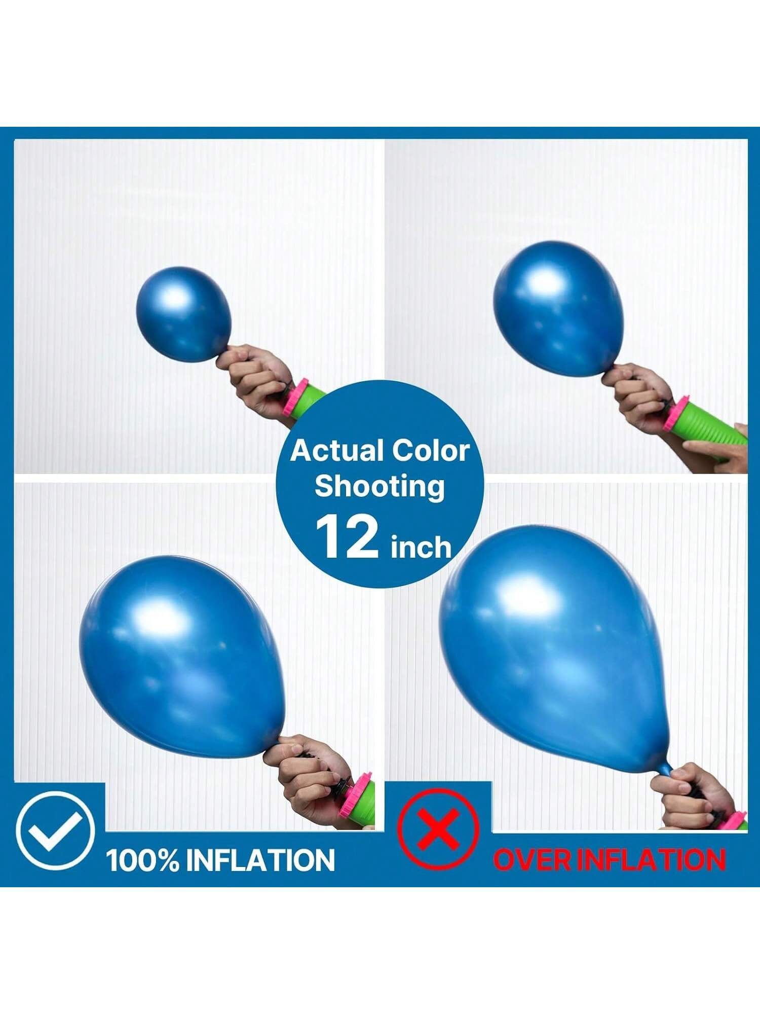120 Metallic Blue 5 Inch Balloons for Garland Arch Birthday and Wedding Decor