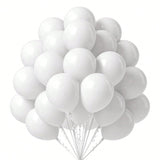 50-Pack 12-Inch White Matte Latex Balloons for Parties Weddings and Showers