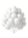 50-Pack 12-Inch White Matte Latex Balloons for Parties Weddings and Showers