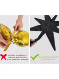 4 Black 22 Inch 4D Starburst Mylar Balloons for Party Christmas and Wedding Decor