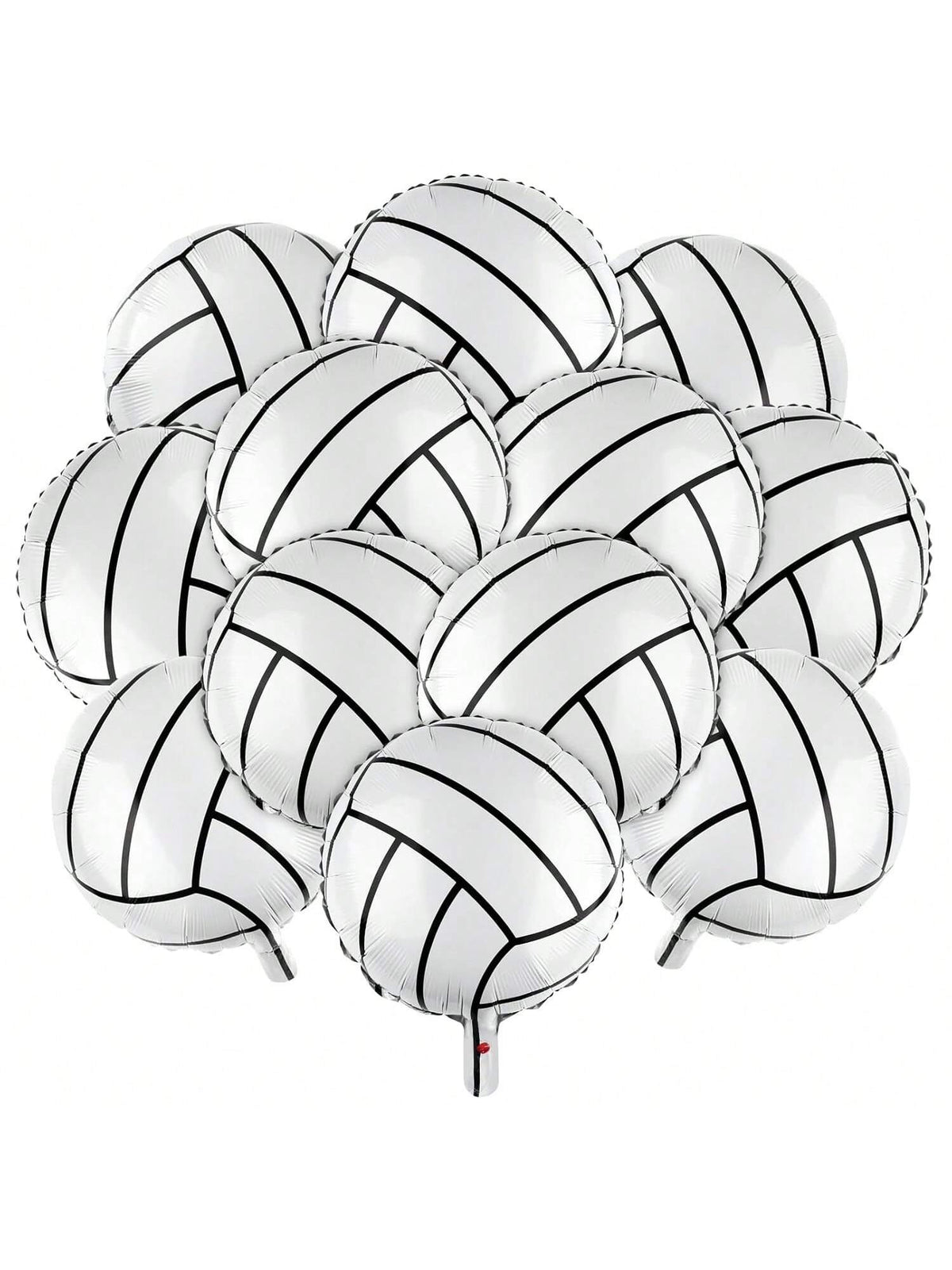 12-Pc 20-Inch Volleyball Foil Balloons for Birthday and Sports Party Decorations