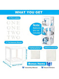First Birthday 3PCS Balloon Boxes Clear Blocks Party Decor Photoshoot Props