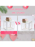 First Birthday 3PCS Balloon Boxes Clear Blocks Party Decor Photoshoot Props