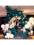 50 Pc 12 Inch Chrome Emerald Green Latex Balloons for Wedding Graduation Parties