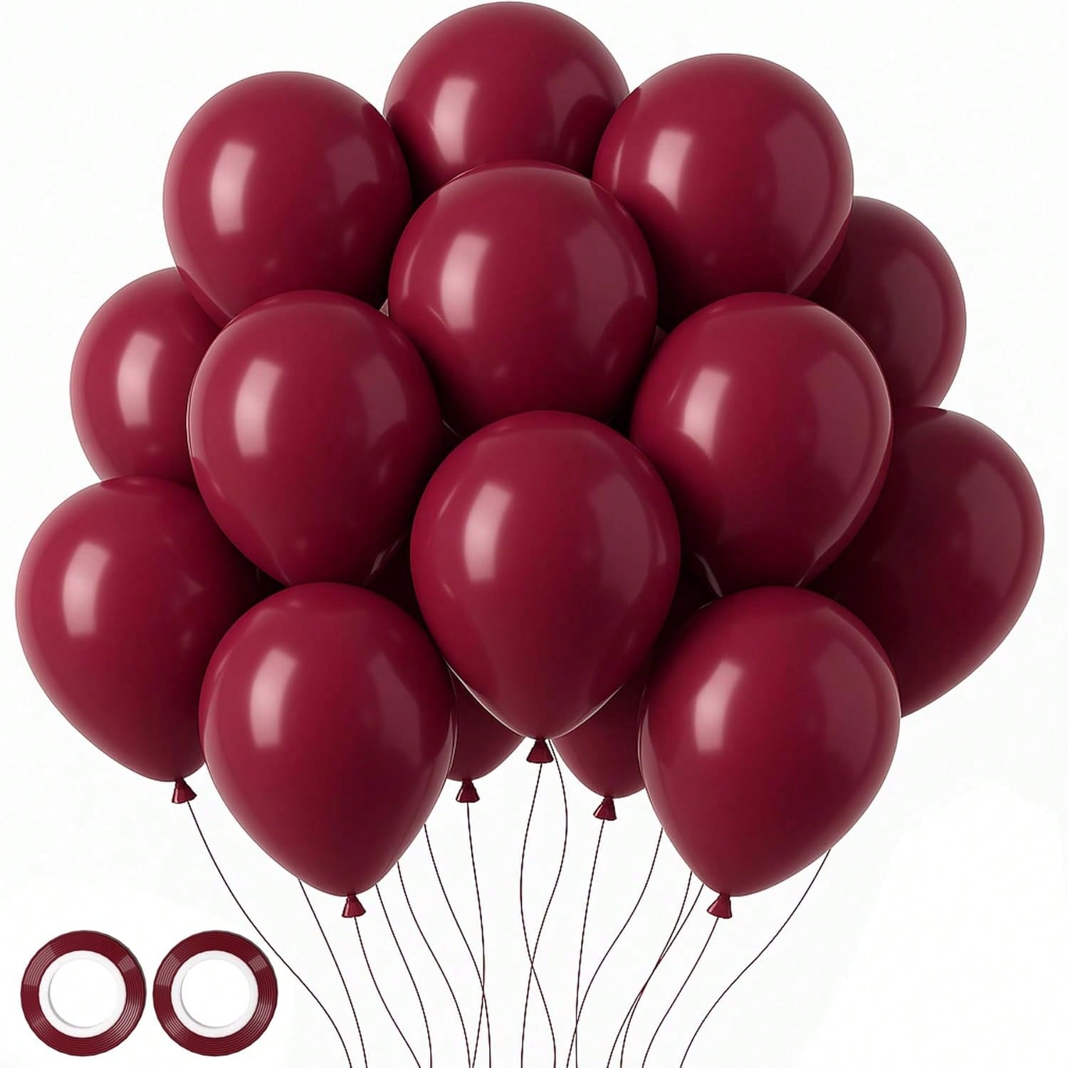 105 Pc 12 Inch Burgundy Latex Balloons for Birthday Graduation Wedding Parties