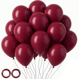 105 Pc 12 Inch Burgundy Latex Balloons for Birthday Graduation Wedding Parties