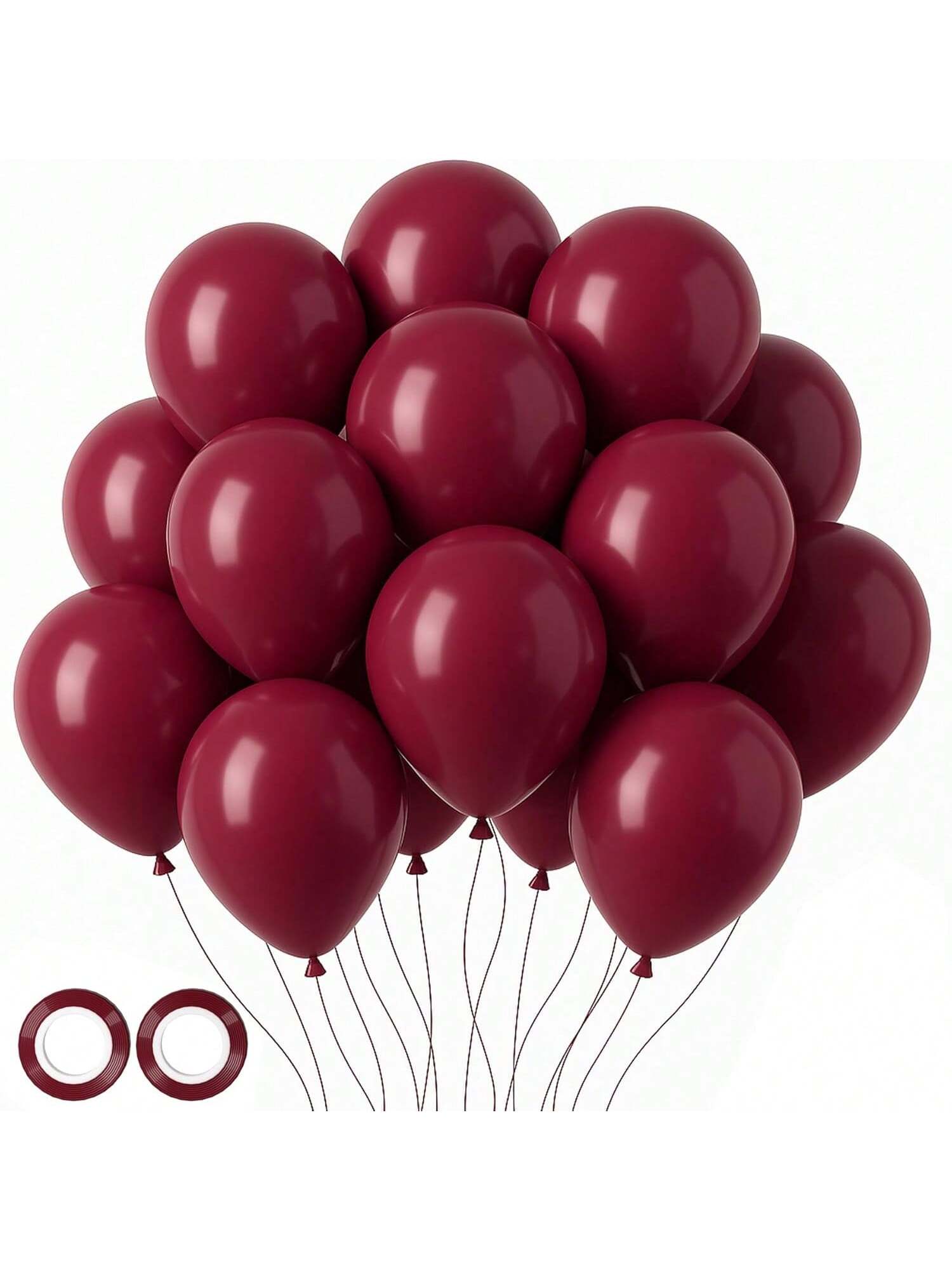 105 Pc 12 Inch Burgundy Latex Balloons for Birthday Graduation Wedding Parties