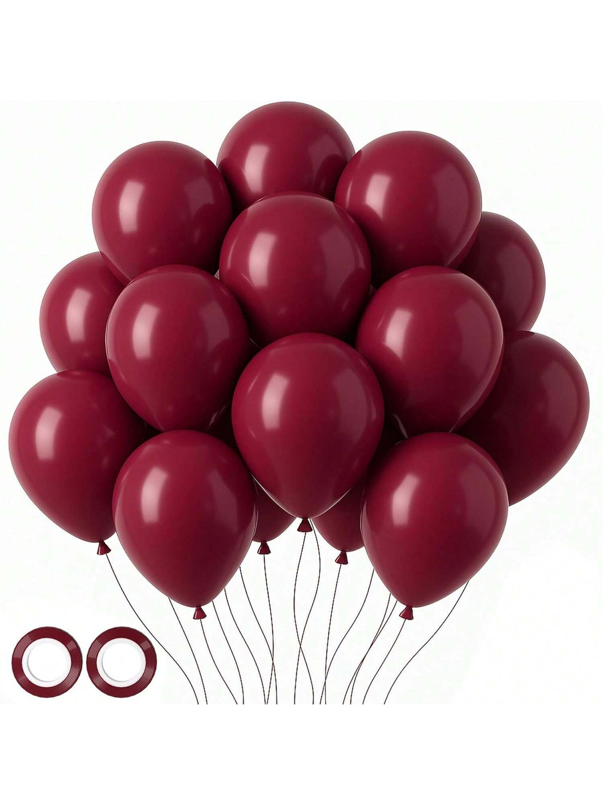 105 Pc 12 Inch Burgundy Latex Balloons for Birthday Graduation Wedding Parties