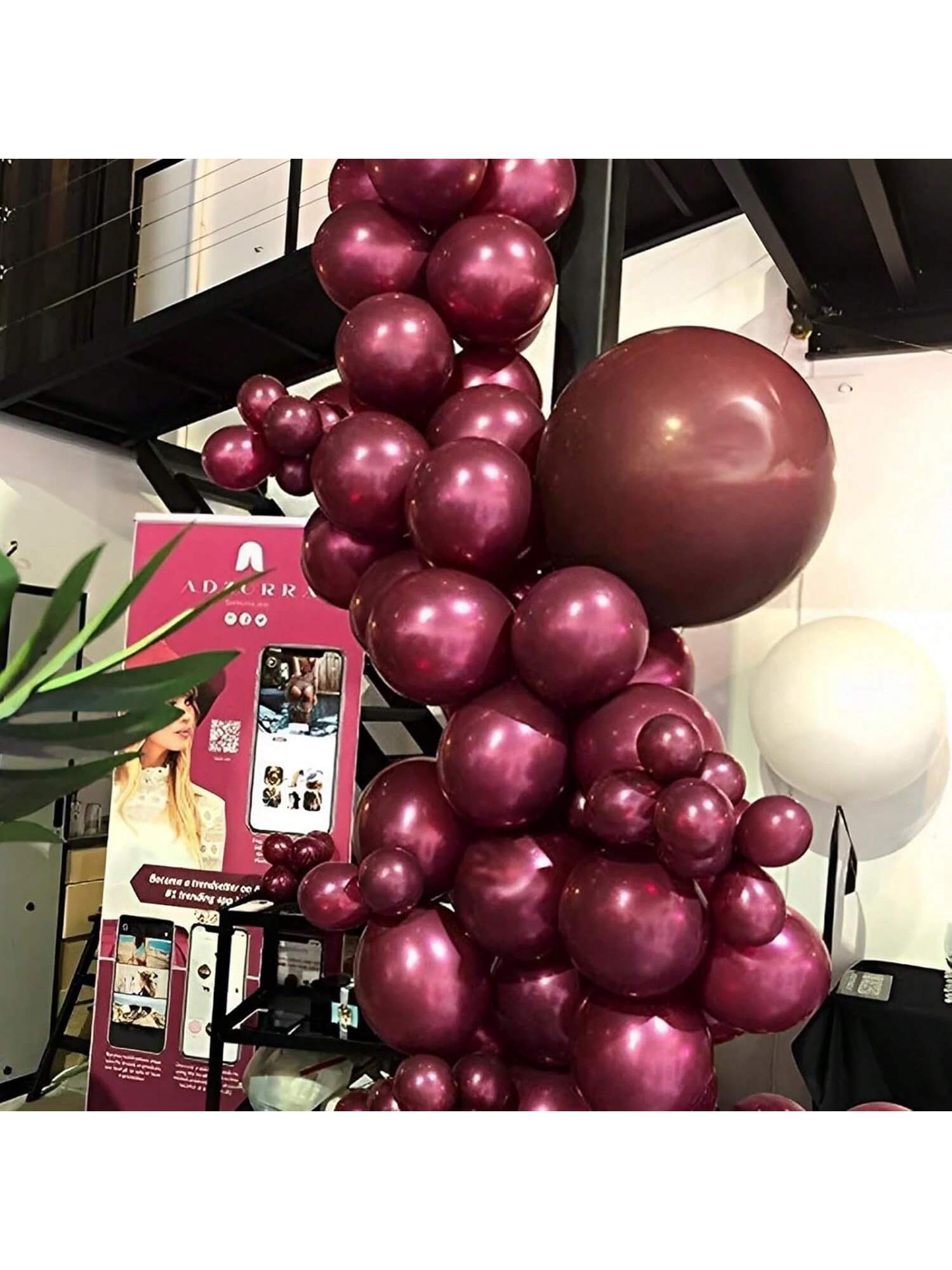 105 Pc 12 Inch Burgundy Latex Balloons for Birthday Graduation Wedding Parties