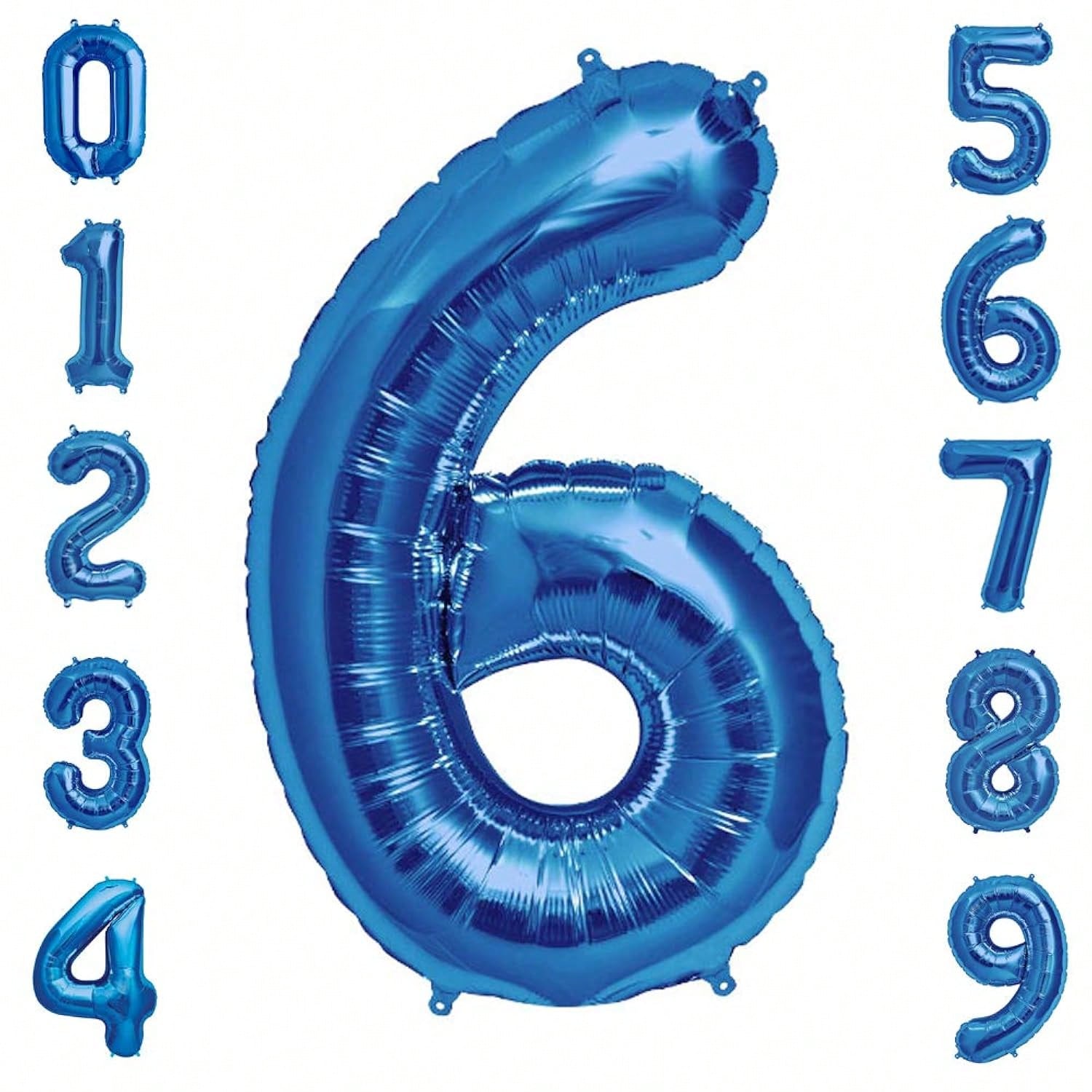 Number 6 Balloon, 6Th Birthday Party Decorations For , Sapphire Blue, 40 Inch-