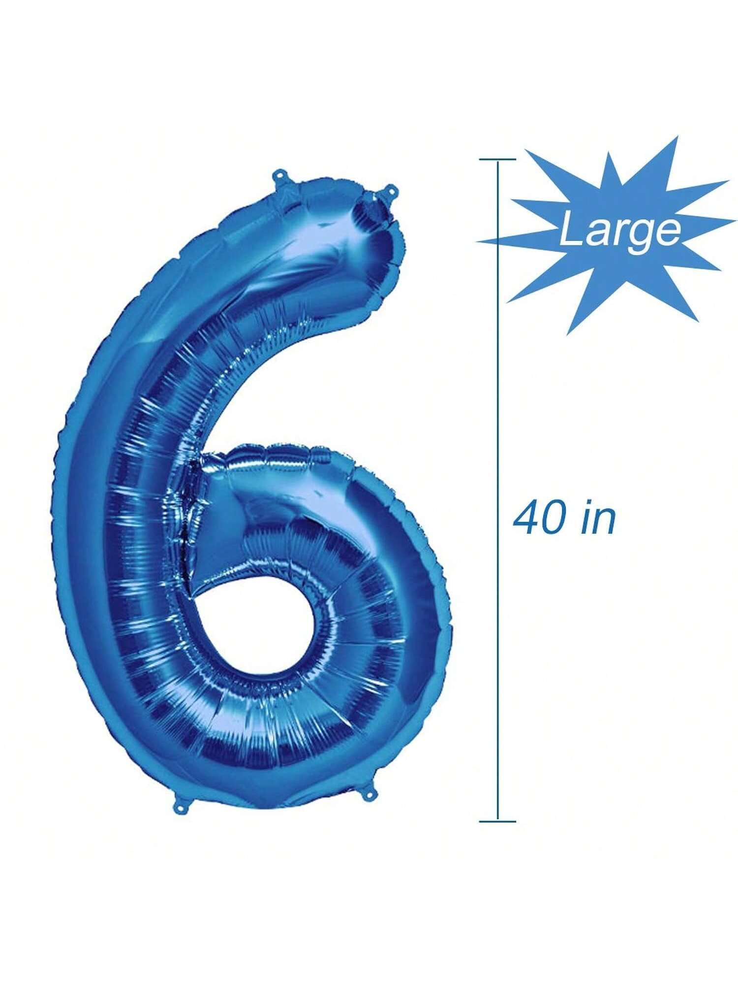 Number 6 Balloon, 6Th Birthday Party Decorations For , Sapphire Blue, 40 Inch-