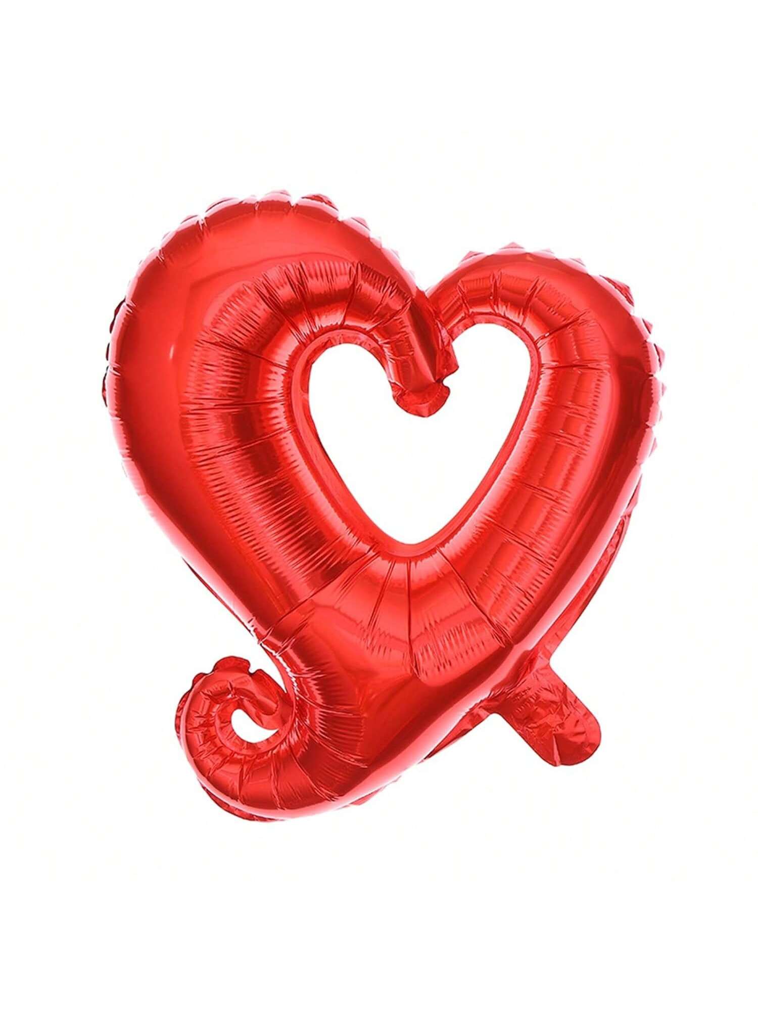 Red Heart Balloons, Heart Shape Foil Mylar Helium Balloon 10 Pcs