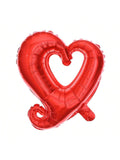 Red Heart Balloons, Heart Shape Foil Mylar Helium Balloon 10 Pcs