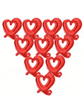Red Heart Balloons, Heart Shape Foil Mylar Helium Balloon 10 Pcs