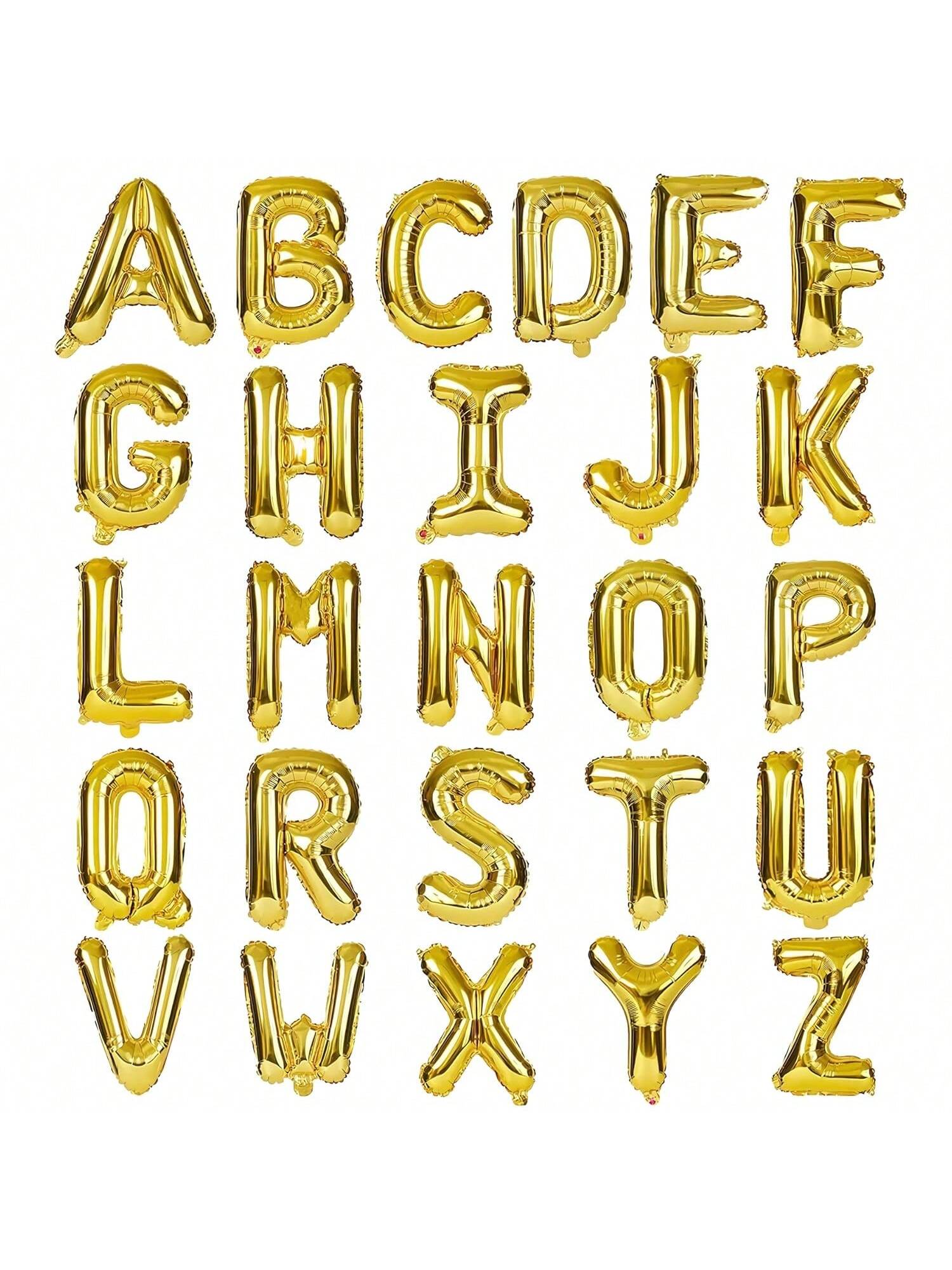 16-Inch Mylar Foil Alphabet Balloons A-Z for Birthday Wedding Party Decor