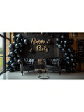 100 Black 12-Inch Latex Balloons for Wedding, Graduation, Birthday, or Party Decor