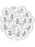 35pcs Wedding Balloons with Mr Mrs and Rose Gold Confetti for Parties