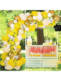 Yellow & White Balloons with Confetti for Sunflower Party Decorations