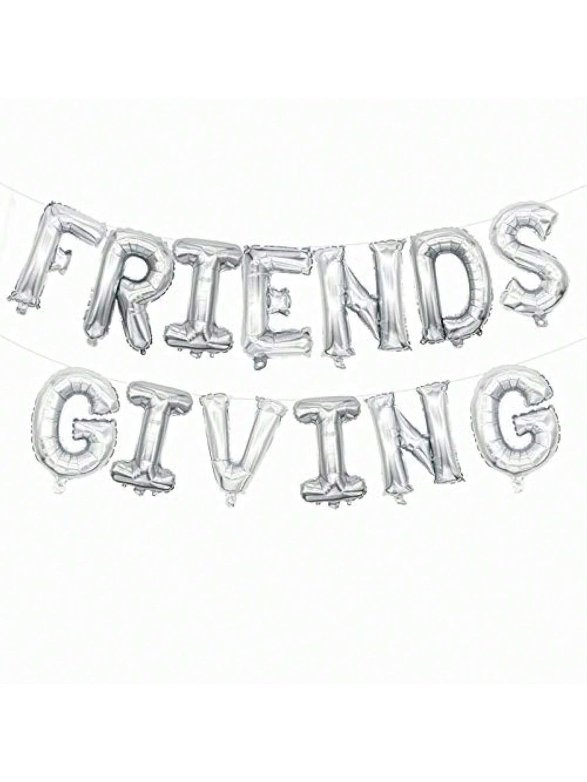 16 Inch Friendsgiving Foil Balloons Banner Thanksgiving Party Decor