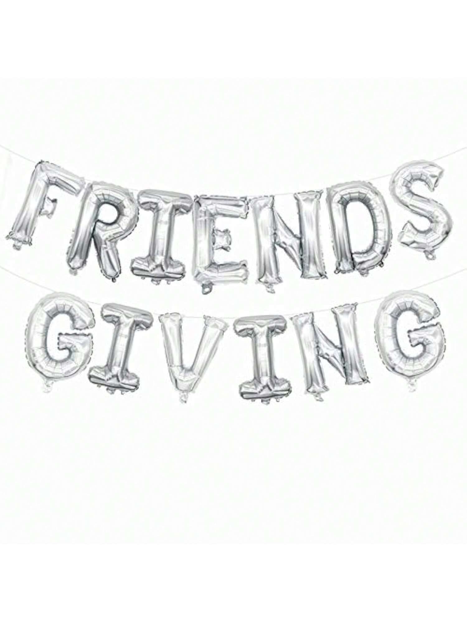 16 Inch Friendsgiving Foil Balloons Banner Thanksgiving Party Decor