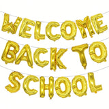 16" Welcome Back to School Gold Foil Balloon for Classroom Party Decorations