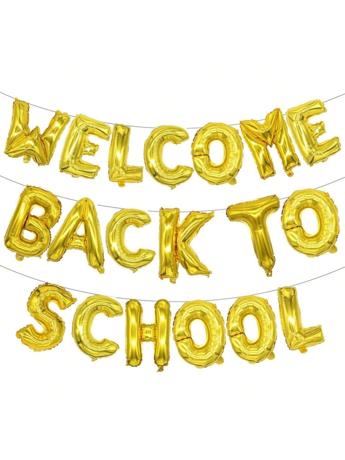 16" Welcome Back to School Gold Foil Balloon for Classroom Party Decorations