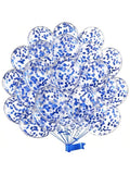 50pcs Blue Confetti 12 Inch Latex Balloons for Birthday Wedding Party Decor
