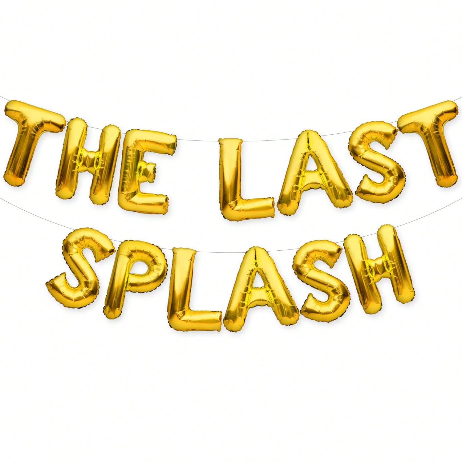 The Last Splash Balloons Banner Gold Bachelorette Party Decorations