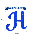 Blue Happy Birthday Pre-Strung Glitter Banner for Kids and Adult Parties