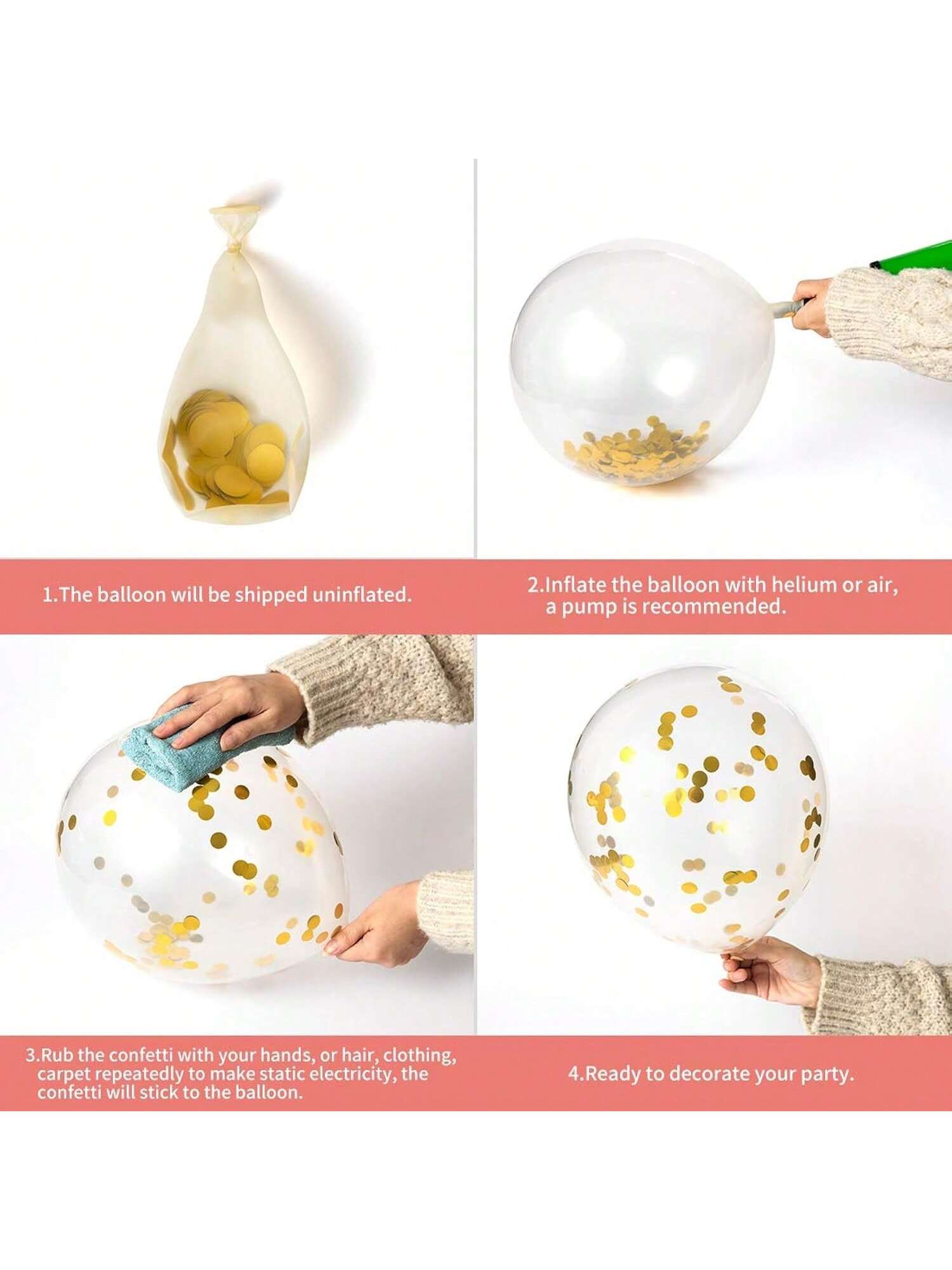 Gold 19th Confetti Balloons for 19th Birthday Party Decor