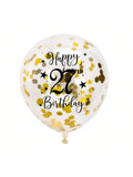 Gold 27th Confetti Balloons for 27th Birthday Party Decor