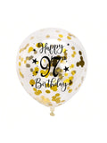 Gold 97th Confetti Balloons for 97th Birthday Party Decor
