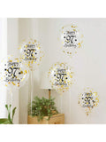 Gold 97th Confetti Balloons for 97th Birthday Party Decor