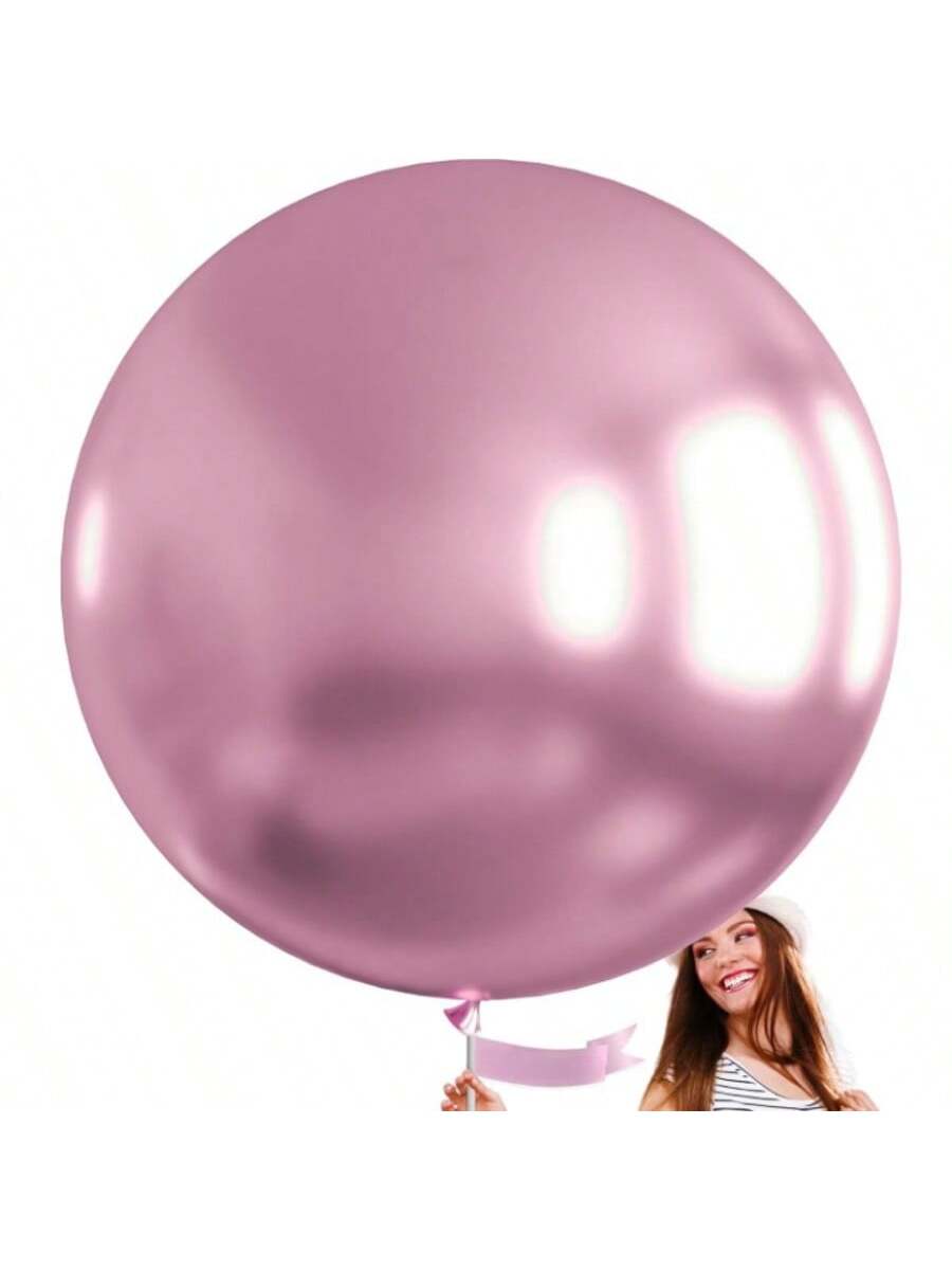 4pcs 36 Inch Metallic Purplish Pink Jumbo Balloons for Birthday Party Decor